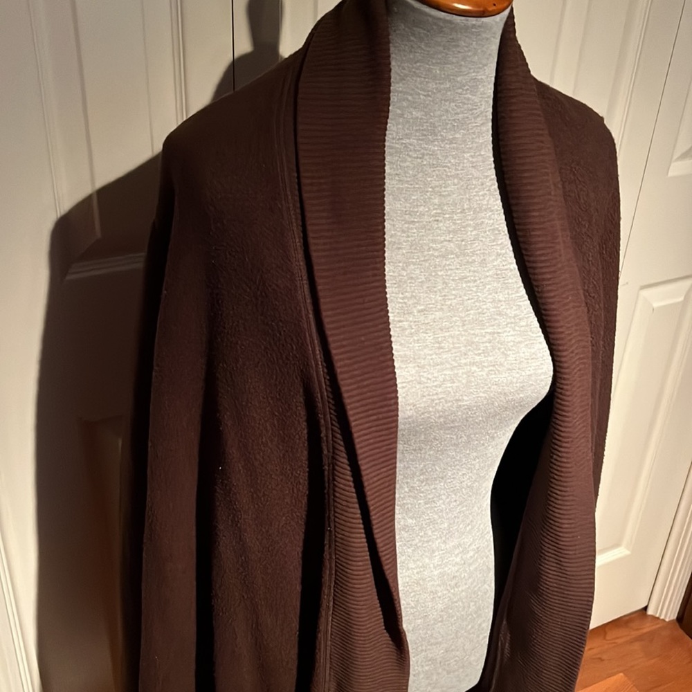 EUC Ralph Lauren Sport brown fleece multi length jacket, size M/L
